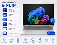 HP OmniBook 5 Flip  Intel Core Ultra 5 226V  16 GB LPDDR5X  512 GB SSD  Intel UHD Graphics  14 2K IPS Touch  Windows 11 Home  Silver noutbuki