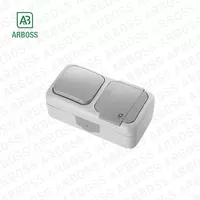 Blok gorizontal rozetka + kalit 1-cl. kulrang IP54 VIKO Palmiye 90555581