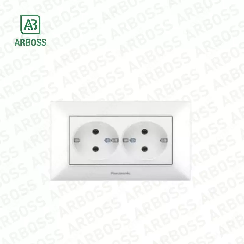 Arkedia B-Z IKILI TOP PRIZ 02 05-2WH PANASONIC 120 topraklamali ikki rozetka