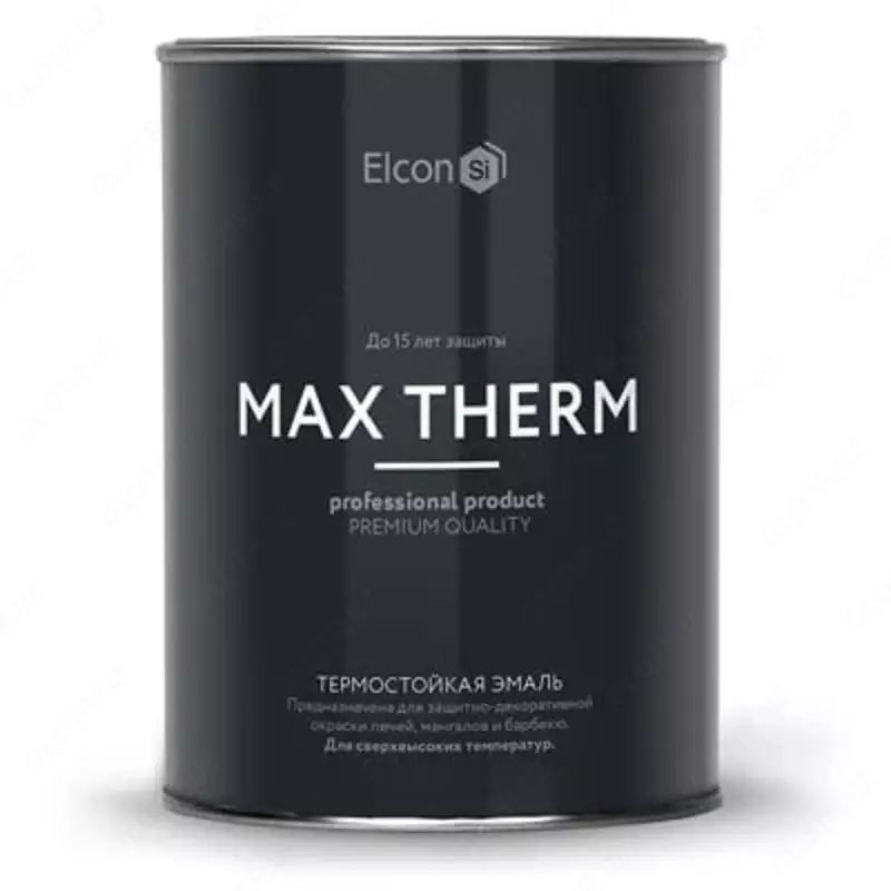  Термостойкая универсальная эмаль Elcon Max Therm  0.8 кг (Серая) - 
