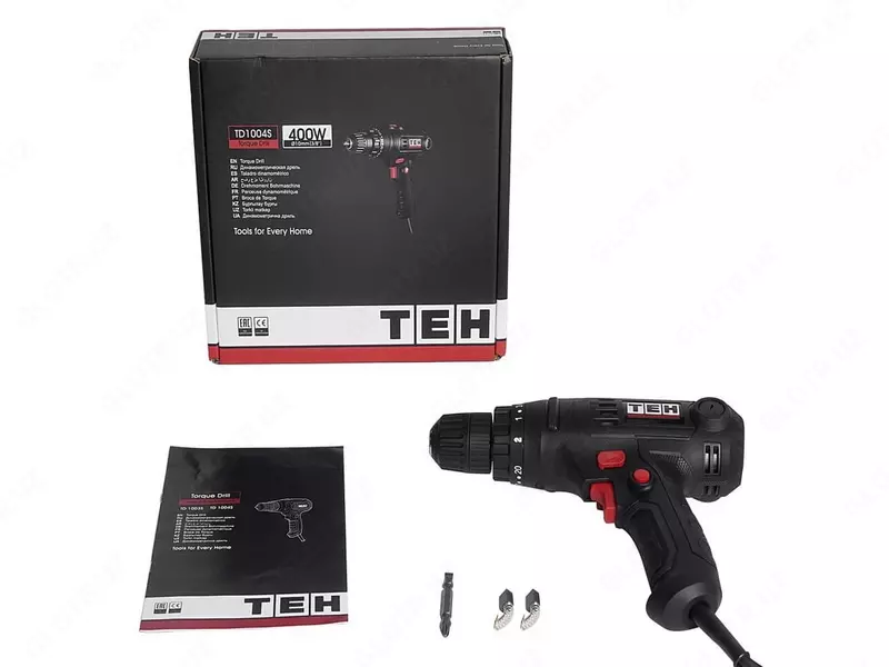   Дрель-шуруповерт (сетевая) TEH 1004S  400 Вт  об/мин 480/1950 (Черная)