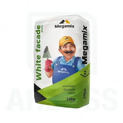 MegaMix White Facade Plaster – белая фасадная штукатурка