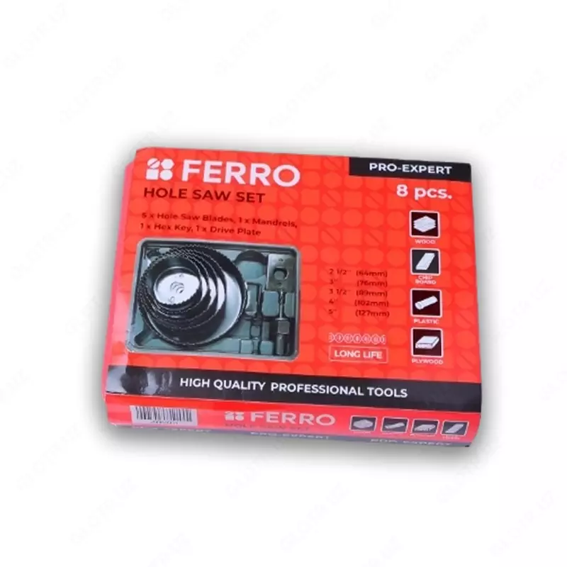 Сверла Драпила FERRO 8PCS – набор из 8 спиральных сверл для обработки кирпича