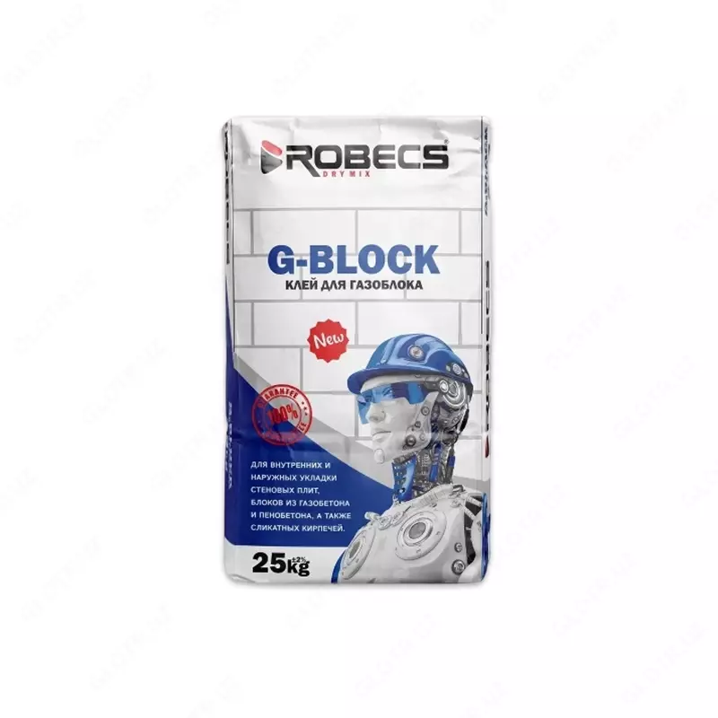 ROBECS G BLOCK 25 КГ – готовый сухой клей