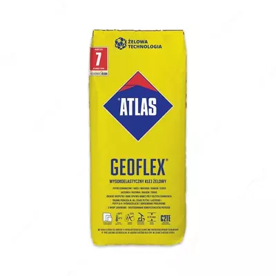 ATLAS GEOFLEX (25 кг) – высокоэластичный клей для плитки и камня. ATLAS GEOFLEX (25 кг) – высокоэластичный клей для плитки и камня.