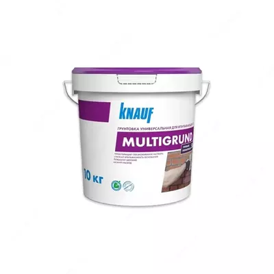 Knauf Multigrund универсальная грунтовка-силикатная основа для пола и стен (10 кг) - профессиональная грунтовочная смесь.
