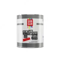 SOB SAN Aluminium Алюминиевая краска (750 мл) – высококачественная краска на основе алюминиевых пигментов предназначенная для декоративной и защитной отделки металлических и деревянных поверхностей.