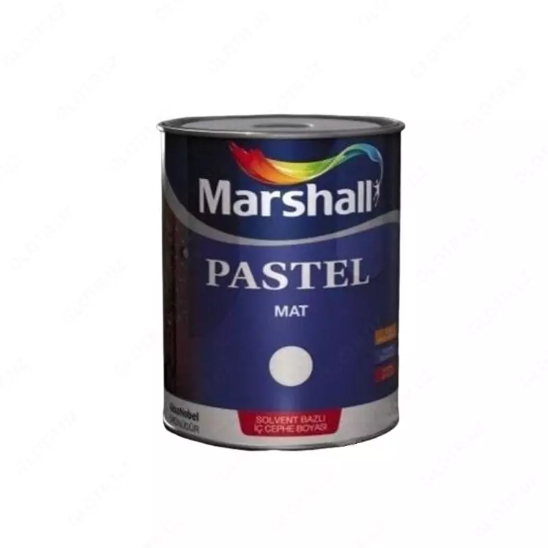 PASTEL MAT BEYAZ 2 5L — bu Marshall brendining mat bo‘yog‘i bo‘lib  yog‘och  metall sirtlarni bo‘yashda qo‘llaniladi va uzoq muddatli chidamlilikni ta’minlaydi.