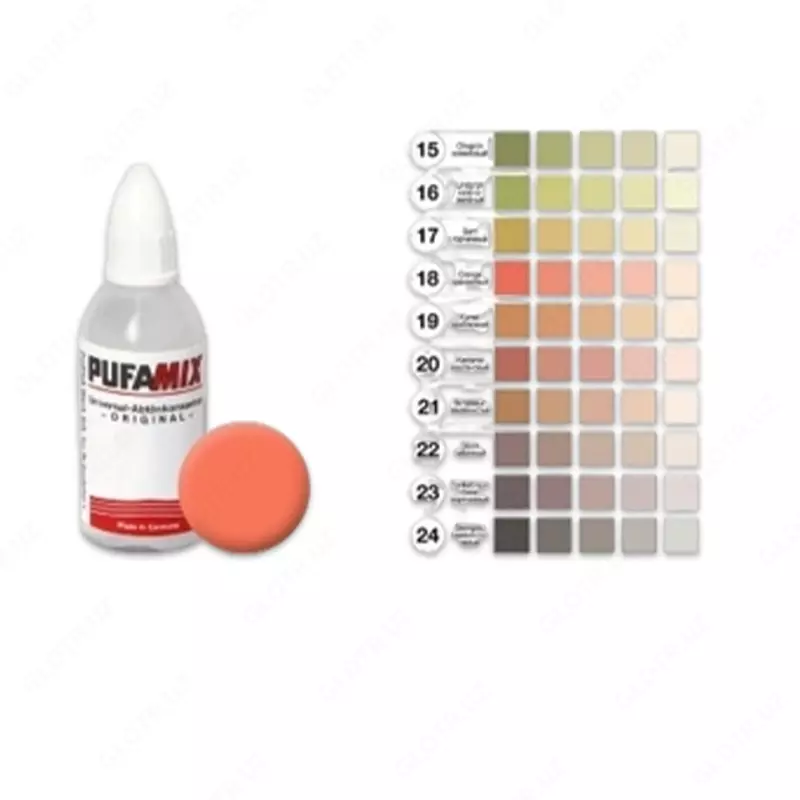 Колер PUFAMIX 20 мл (15-24)— это универсальный концентрат для тонирования предназначен для придания цвета краски и лаки