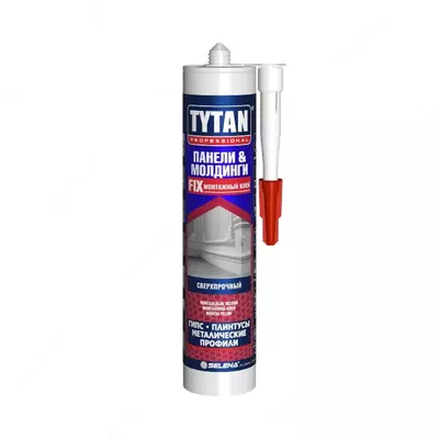 Tytan Professional panellar va moldinglar uchun montaj yelim — dekorativ elementlarni tez