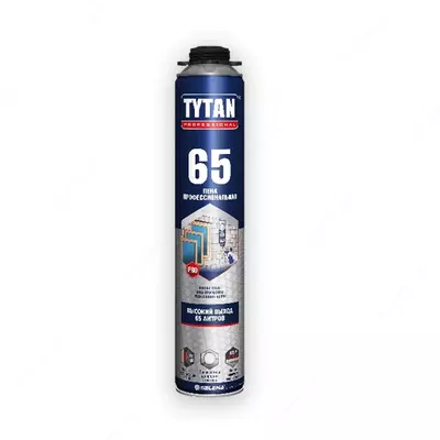 Tytan Professional 65 пена монтажная профессиональная (750 мл) — высококачественная профессиональная монтажная пена.