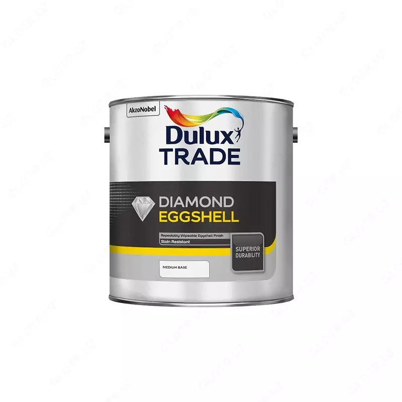 Dulux Trade Diamond Eggshell Medium Base (5 л) высококачественная водоэмульсионная краска для внутренних работ.