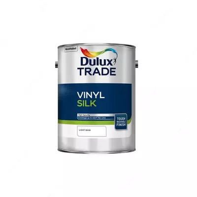 Dulux Trade Vinyl Silk Light Base BS (2.5 л) — высококачественная водоэмульсионная краска с шелковистым (полуглянцевым) финишем