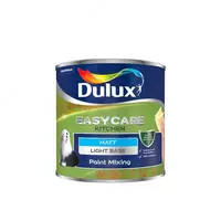 Dulux Easycare Kitchen Matt Light Base Paint Mixing (2.5 litr) — oshxona devorlari va shiftlari uchun yuqori sifatli suvli mat bo‘yoq.