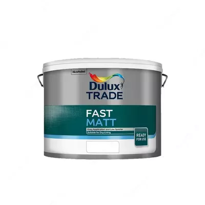 Dulux Trade Fast Matt White Light Base (10 litr) — ichki ishlar uchun suvli mat bo‘yoq bo‘lib
