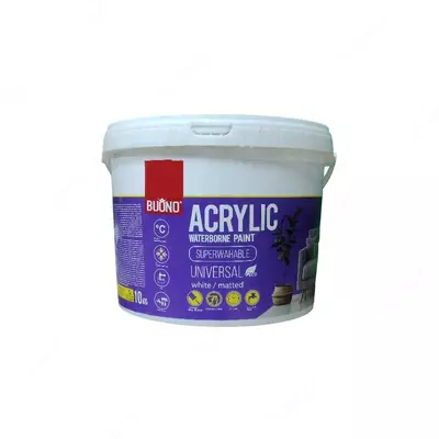 Buono Acrylic Waterborne Paint 10 кг (матовая белая)