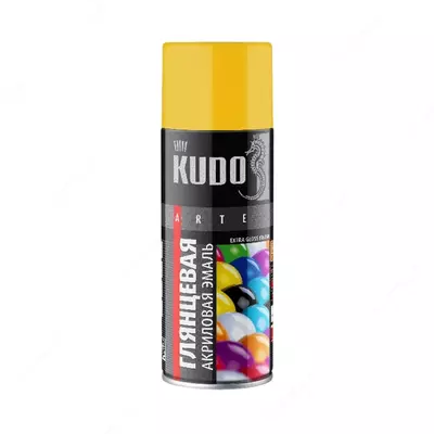 KUDO yaltiroq akril emali sariq 520 ml. KUDO yaltiroq akril emali sariq 520 ml.