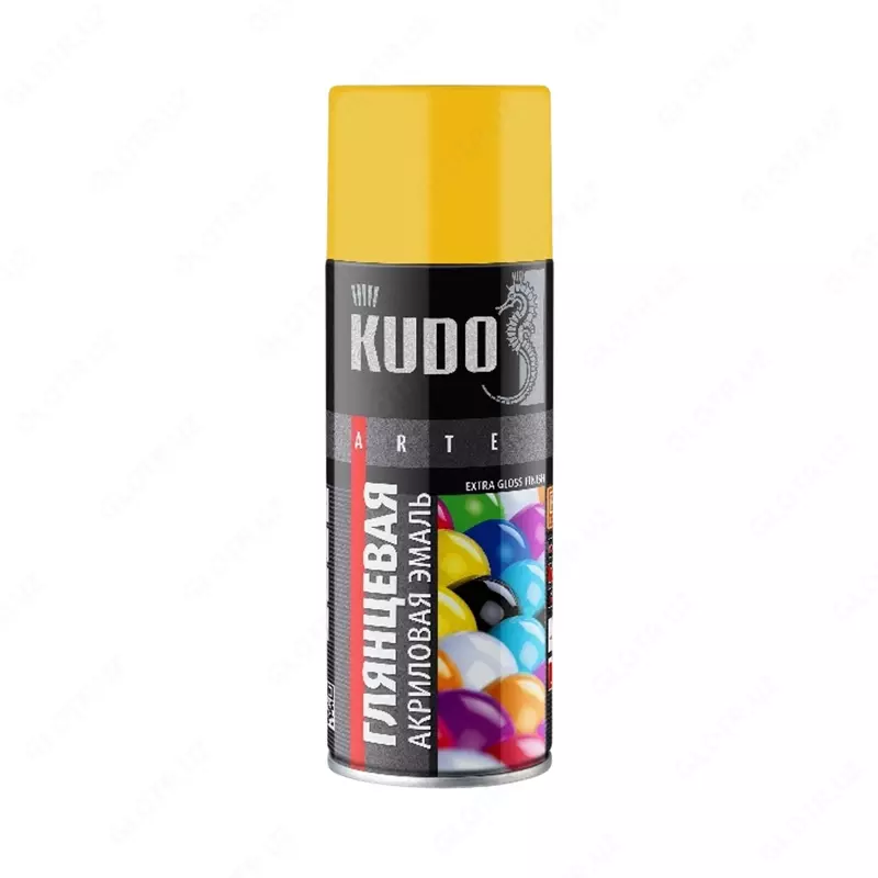 KUDO yaltiroq akril emali sariq 520 ml.