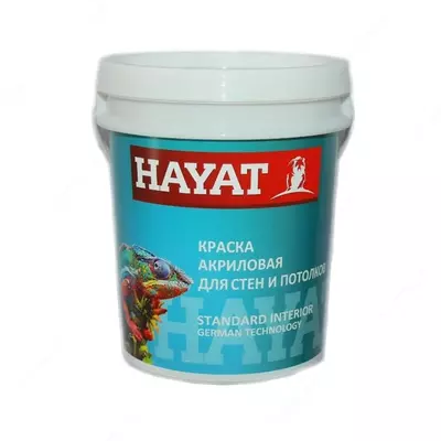 HAYAT akril bo‘yoq devor va shiftlar uchun 25 kg.