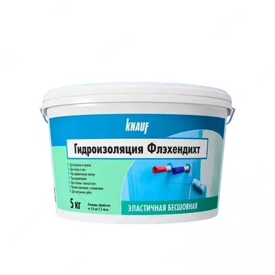 Knauf Флэхендихт гидроизоляция эластичная бесшовная 5 кг.
