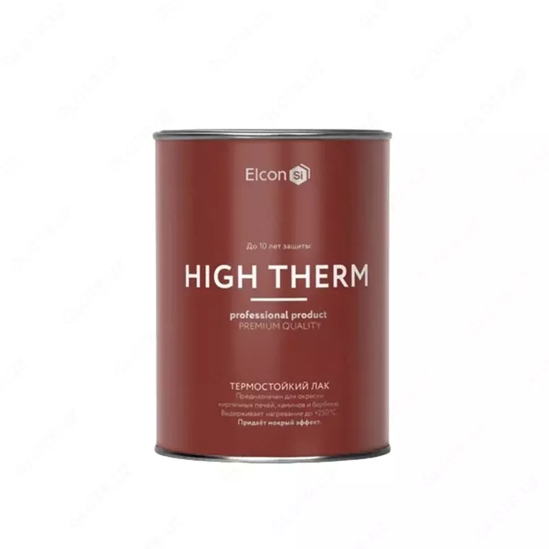 Pechka va kamin uchun issiqlikka bardoshli lak "Elcon" 0