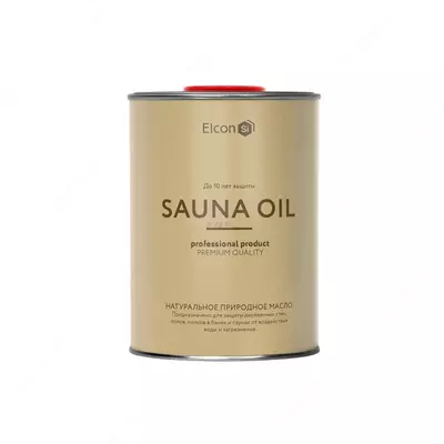 Масло для защиты древесины "Elcon" Sauna Oil, 0.8 кг, бесцветное