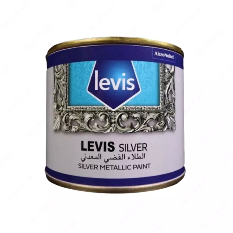 Декоративная металлическая краска - LEVIS SILVER ( 500 ML ).