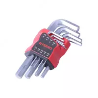 Набор ключей шестигранных Ferro S 9pcs — это комплект из 9 L-образных шестигранных ключей.