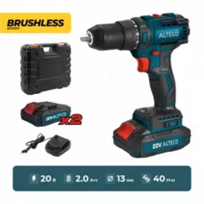 Бесщеточная аккумуляторная дрель-шуруповерт ALTECO CD 1813 BL X2