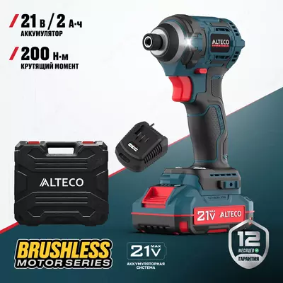  Бесщеточный аккумуляторный винтоверт ALTECO CISD 21-200 BL - 