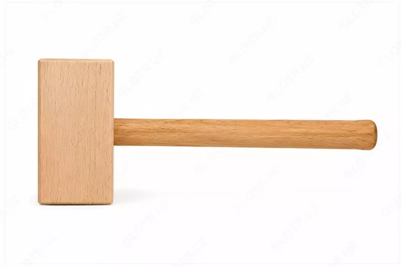 Cибртех qayin yog‘ochidan tayyorlangan kiyanka  urgich o‘lchami 150×45×65 mm  uzunligi 350 mm