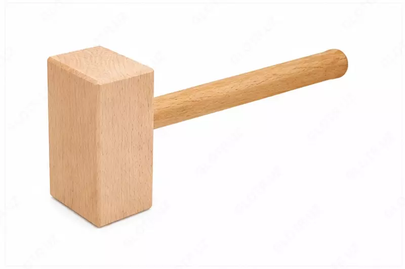   Cибртех qayin yog‘ochidan tayyorlangan kiyanka  urgich o‘lchami 150×45×65 mm  uzunligi 350 mm