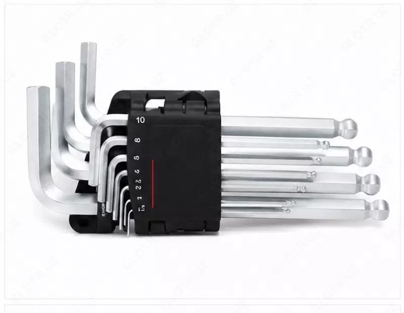 Matrix uzaytirilgan sharli HEX imbus kalitlari to‘plami  1 5–10 mm  9 dona