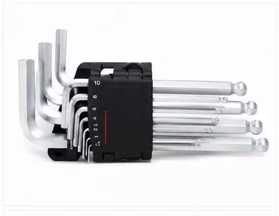 Matrix uzaytirilgan sharli HEX imbus kalitlari to‘plami  1 5–10 mm  9 dona