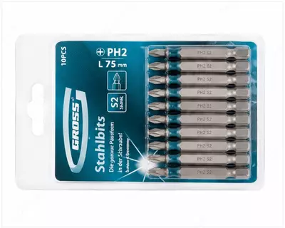 Gross PZ1×50 mm magnitlangan bitlar, S2, 10 dona