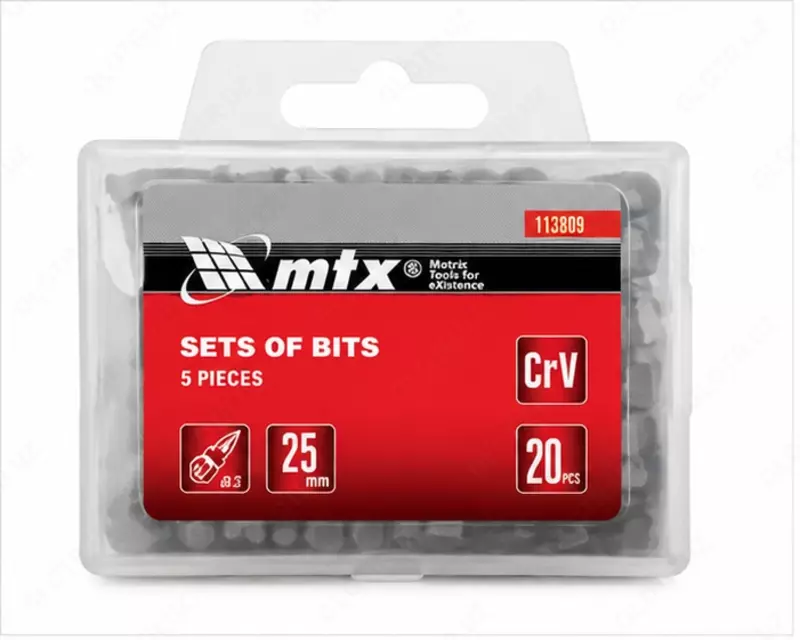 MTX набор двусторонних бит SL–SL, PH–PH, PZ–PZ, 50 мм, 10 шт.