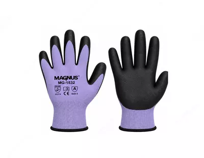 Рабочие перчатки Magnus SPANDEX черно-фиолетового цвета