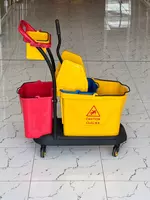  Tozalash uchun plastik aravacha  4 chelak - 