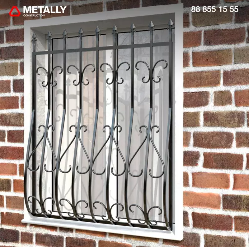 Металлические решетки на окна - по запросу