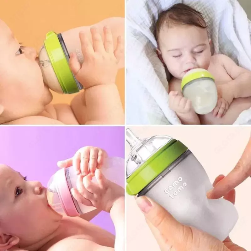 Comotomo butulkasi, 250 ml va 125 ml, pushti va yashil