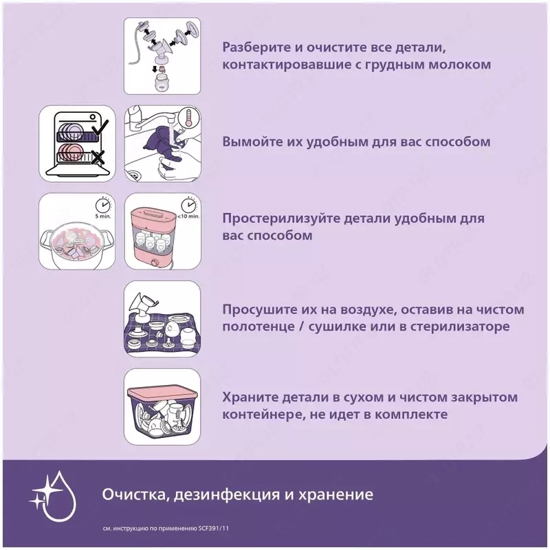 Elektron sut sog'ish aparati 2 fazali Philips Avent SCF395/11 Sut so'rg'ichlar