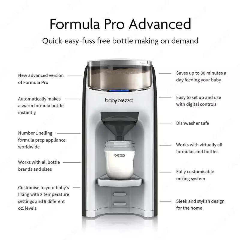 Baby Brezza - Formula Pro - aralashmani siz uchun pishiradi va isitadi! - Avent.uz - Yangi tug'ilgan chaqaloqlar uchun mahsulotlar