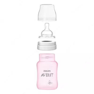 Бутылочка Philips Avent Natural , 260ml, 120ml, Розовые