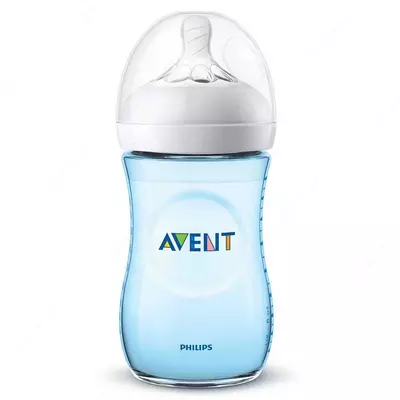 Новинка Бутылочка Philips Avent Natural , 260ml, 120ml, Голубой
