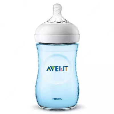 Новинка Бутылочка Philips Avent Natural , 260ml, 120ml, Голубой