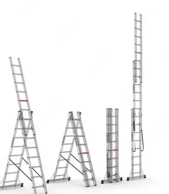 Трехсекционная алюминиевая лестница-стремянка CAGSAN TS6160-TS175-TS190-TS205- TS220