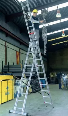 Трехсекционная алюминиевая лестница-стремянка CAGSAN TS6160-TS175-TS190-TS205- TS220 - Цена по запросу