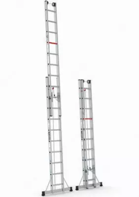 Двухсекционная алюминиевая лестница с тросом CAGSAN M1006-M1007-M1008-M1009-M10010-M10011-M10012.