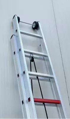 Двухсекционная алюминиевая лестница с тросом CAGSAN M1006-M1007-M1008-M1009-M10010-M10011-M10012. - Цена по запросу