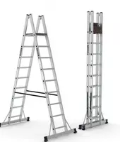 Двухсекционная лестница-стремянка с платформой CAGSAN А3-4-5-6.